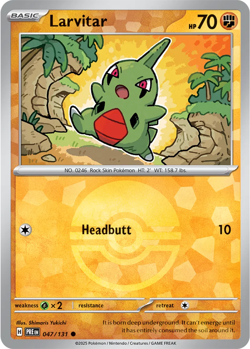 Larvitar Poke ball Holo